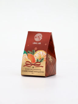 Цена за 2 шт. Бомбочка для ванны, аромат сливочный мандарин, 40 г, Ural Lab