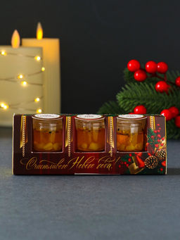 Цена за 2 шт. Свечи гелевые «Счастливого Нового года», 3 шт., золотые, 2.5×2.5×2.5 см