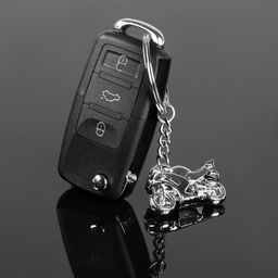 Цена за 2 шт. Брелок автомобильный для ключей Cartage, мотоцикл, металл, темный хром