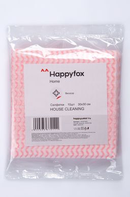 Цена за 3 шт. Набор салфеток вискозных перфорированных 10шт Happy Fox Home  фото 19