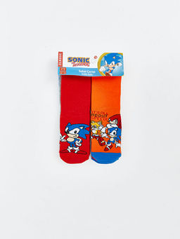 Sonic Desenli Erkek ?ocuk Soket ?orap 5li