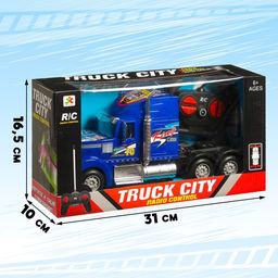 Грузовик радиоуправляемый Тягач, работает от батареек цвет синий - Simaland фото 4