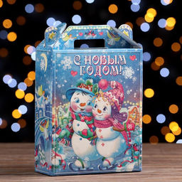 Цена за 5 шт. Подарочная коробка "Зимняя Фантазия", 16,8 х 7 х 25 см