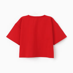 Футболка укороченная женская MINAKU OVERSIZE FIT, фуксия, размер 50