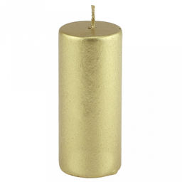 Свеча "Цилиндр" д4см, h10см, парафин, время горения 12,5 часов, золото (Россия)