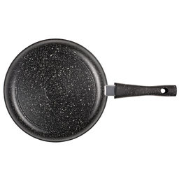 Сковорода-гриль с тефлоновым покрытием д26см Гранит, h7см, s0,4см, съемная ручка из термостойкого пластика (Россия) - Домашняя мода фото 3