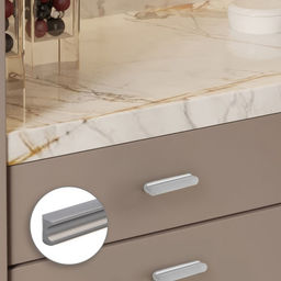 Цена за 2 шт. Ручка-скоба CAPPIO RSC022, алюминий, м/о 64 мм, цвет графит