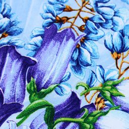 "Колокольчики" Скатерть рогожка 150х150см, 171г/м2, хлопок 100%, "Домашняя мода" (Россия)