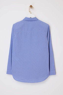 Bordo-Cok Renkli Kareli Vatkal? Genis Mansetli Oversize Gomlek TWOAW26GO00127 - Trendyolmilla фото 10
