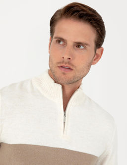 Vizon Slim Fit Fermuarl_ Dik Yaka Triko Kazak - Pierre cardin фото 2