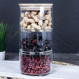 Банка для хранения 3-х ярусная бамбуковая крышка 8 см / LCSC33-8 /уп 40/ - Галеонтрейд фото 8