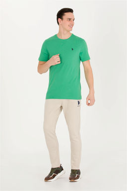 U. S. Polo Assn Мужская зеленая базовая футболка с круглым вырезом - U.s. polo assn фото 9