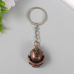 Цена за 12 шт. Брелок для ключей на кольце «Череп-шлем с ирокезом», металл, шлем открывается, 2.5×2.5×3.2 см