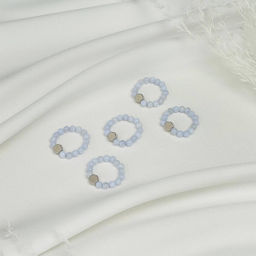 Кольцо на резинке из Голубого агата 15 р.