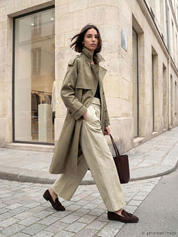 Loose Fit Pileli Kad?n Kuma? Pantolon