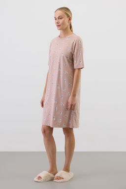 Е 10059/кофейный,забавные пудели сорочка ночная жен - Very neat фото 3