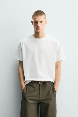 CAMISETA RELAXED FIT COSTURAS / Blanco