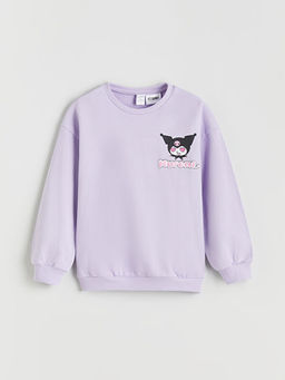 Bisiklet Yaka Kuromi Bask?l? K?z ?ocuk Sweatshirt