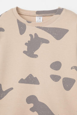 Crockid _ К 1552/темно-бежевый,дино пижама дет