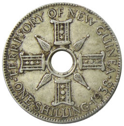 Монета 1 шиллинг 1938 года Британская Новая Гвинея