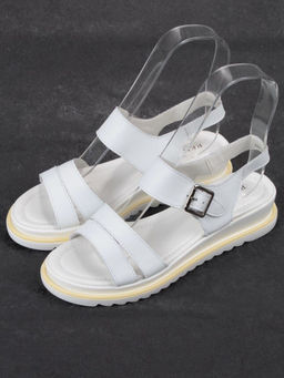 08-PEXL76-1 WHITE Босоножки женские (натуральная кожа)