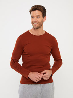 Bisiklet Yaka Uzun Kollu Erkek Sweatshirt