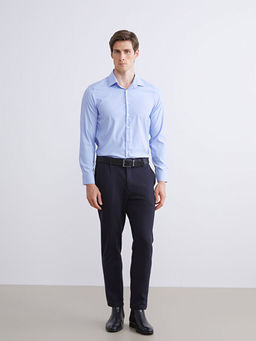 Slim Fit Uzun Kollu Gabardin Erkek G?mlek