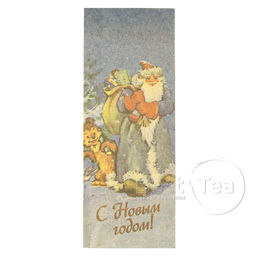 200 г Пакет однослойный "С новым годом!" Крафт Серый, 100*70*260 упак.100шт.