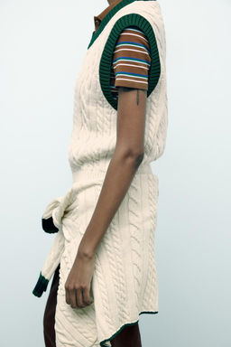 CABLE-KNIT VEST - Zara фото 4