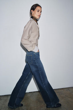 ZW COLLECTION HIGH-WAIST WIDE-LEG JEANS - Zara фото 5