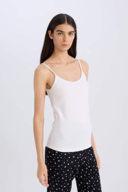 Fall in Love Pamuklu Ince Ask?l? Siyah Ic Atlet - Defacto фото 2