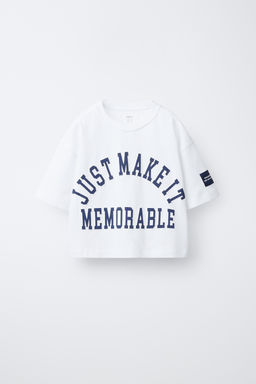CAMISETA VARSITY TEXTO / Blanco - Zara фото 2