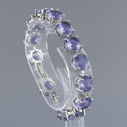 Александрит, браслет Католина, покрытие родий, длина 17,5см - Agat77 фото 2