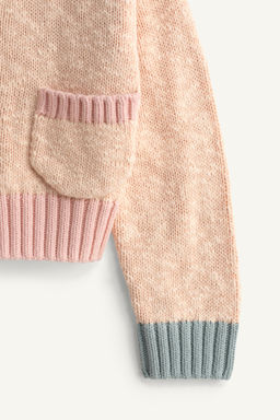 CHAQUETA PUNTO COLOR BLOCK FLOR BORDADA LIMITED EDITION / mandarina.oscuro - Zara фото 10