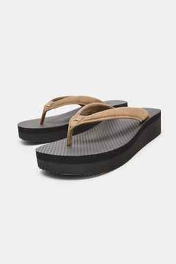 SANDALIA TAC?N PLATAFORMA / Marr?n Arena - Zara фото 3
