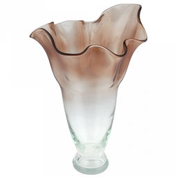 Ваза для цветов стеклянная "Фазолетто-1" 7,45л, д32см, h45,5см, большая, свободного выдувания (Россия)