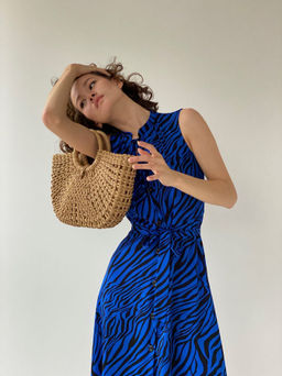 Платье, как из к/ф Красотка, синее с принтом - Martichelli фото 33