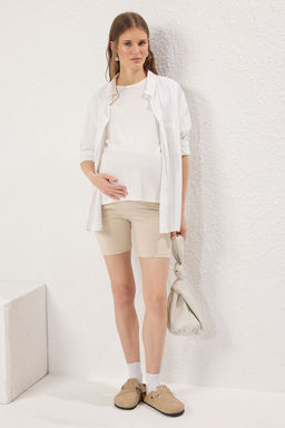 Siyah-Ten Kar?n Panelli Hamile Tayt TBBSS25BV00003 - Trendyolmilla фото 7