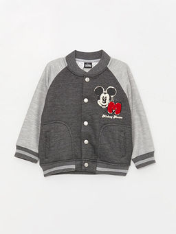 Kolej Yaka Mickey Mouse Bask?l? Erkek Bebek Kolej Ceket - Waikiki фото 3