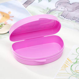 Цена за 2 шт. Бутербродница IDEA «Единорог», 325 мл, 10.5×15×4 см, пластик, розовая