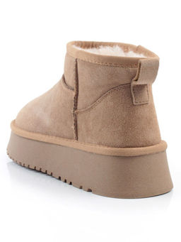 04-PF8520-3 BEIGE Угги женские (натуральная замша, 100% шерсть)