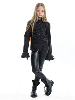 Рубашка для девочки черная 33-92531 черный