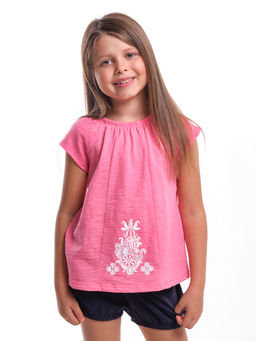 Футболка для девочки	 UD 1743 розовый