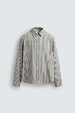 Рубашка Relaxed Fit Rayas серая