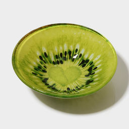 Салатник Доляна «Киви», 200 мл, 12×2.5 см, стекло, зелёный