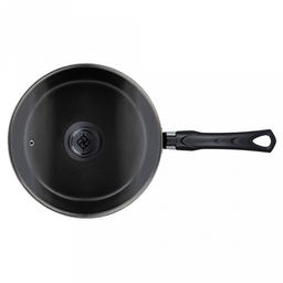 "Атлас" Сотейник с антипригарным покрытием д24см, h6,3см, s1,5мм, стеклянная крышка, бакелитовая ручка (Россия)