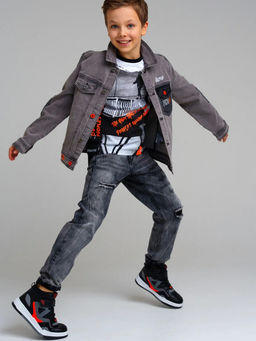 12411151 Куртка текстильная джинсовая для мальчиков