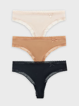 Трусы стринги женские в наборе, 3 шт - Mark formelle фото 8