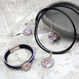 Серьги из муранского стекла PURPLE MIST LS3165