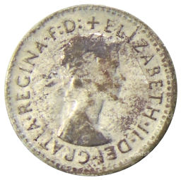 Монета 3 пенса 1955 года Австралия